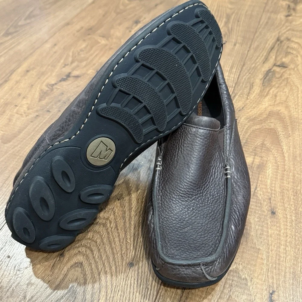 Merrell Performance Hommes Slip-On Loafer, Mens Espresso Brown Sz 12 Leather